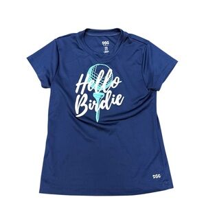 DSG Navy Girls Golf Shirt 'Hello Birdie' T-Shirt